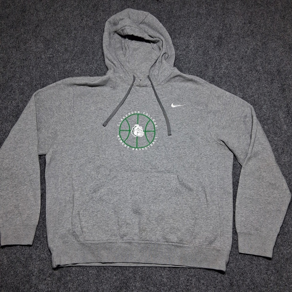 Nike Clarendon College Womens Basketball Hoodie Gray CJ1611-063 Mens Large